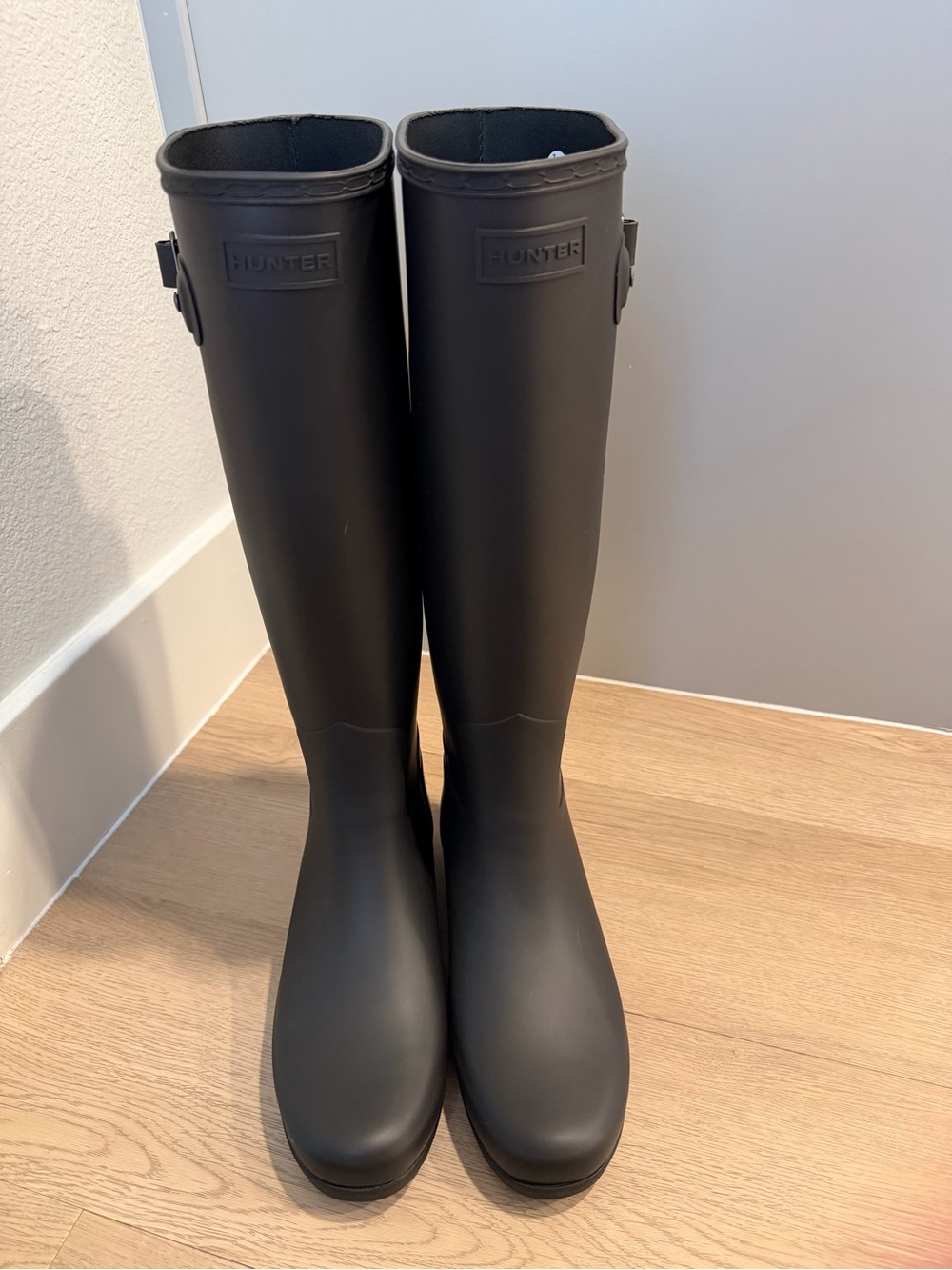 Hunter original tall refined waterproof rain boots womens sz 8